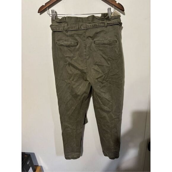 Express Women's Size 4R Regular Grey Extreme High Rise Belted Cropped Pants - Picture 5 of 5